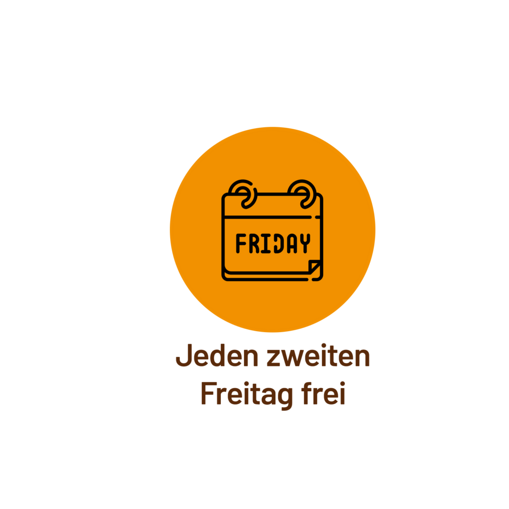 Icon mit Kalenderblatt Freitag für jeden zweiten Freitag frei
