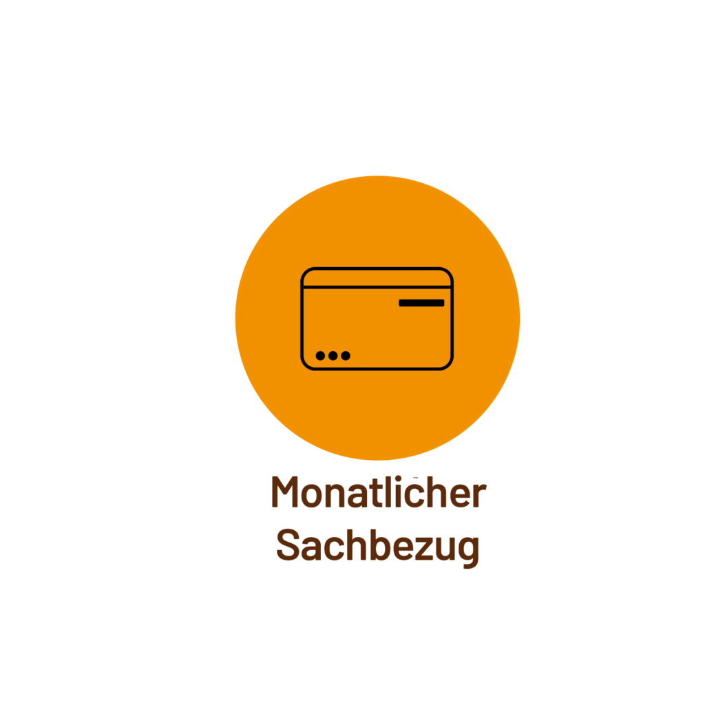 Icon mit Bezahlkarte für monatlichen Sachbezug